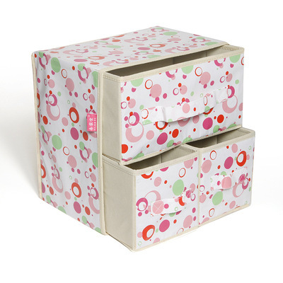 易家宜两层三抽收纳盒 桌面杂物整理的得力助手